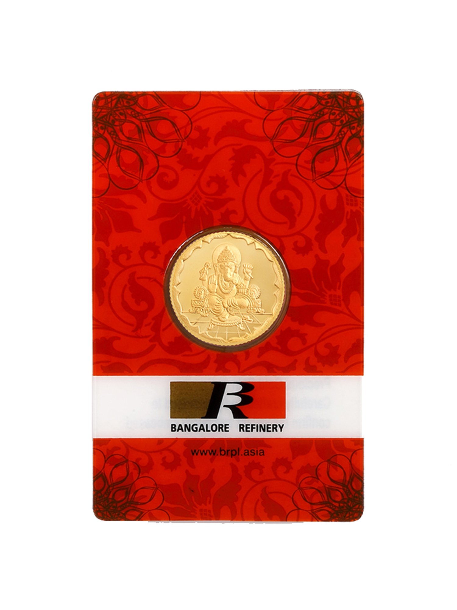 Bangalore Refinery Lord Ganesha 24k (999) 8gm Gold Coin