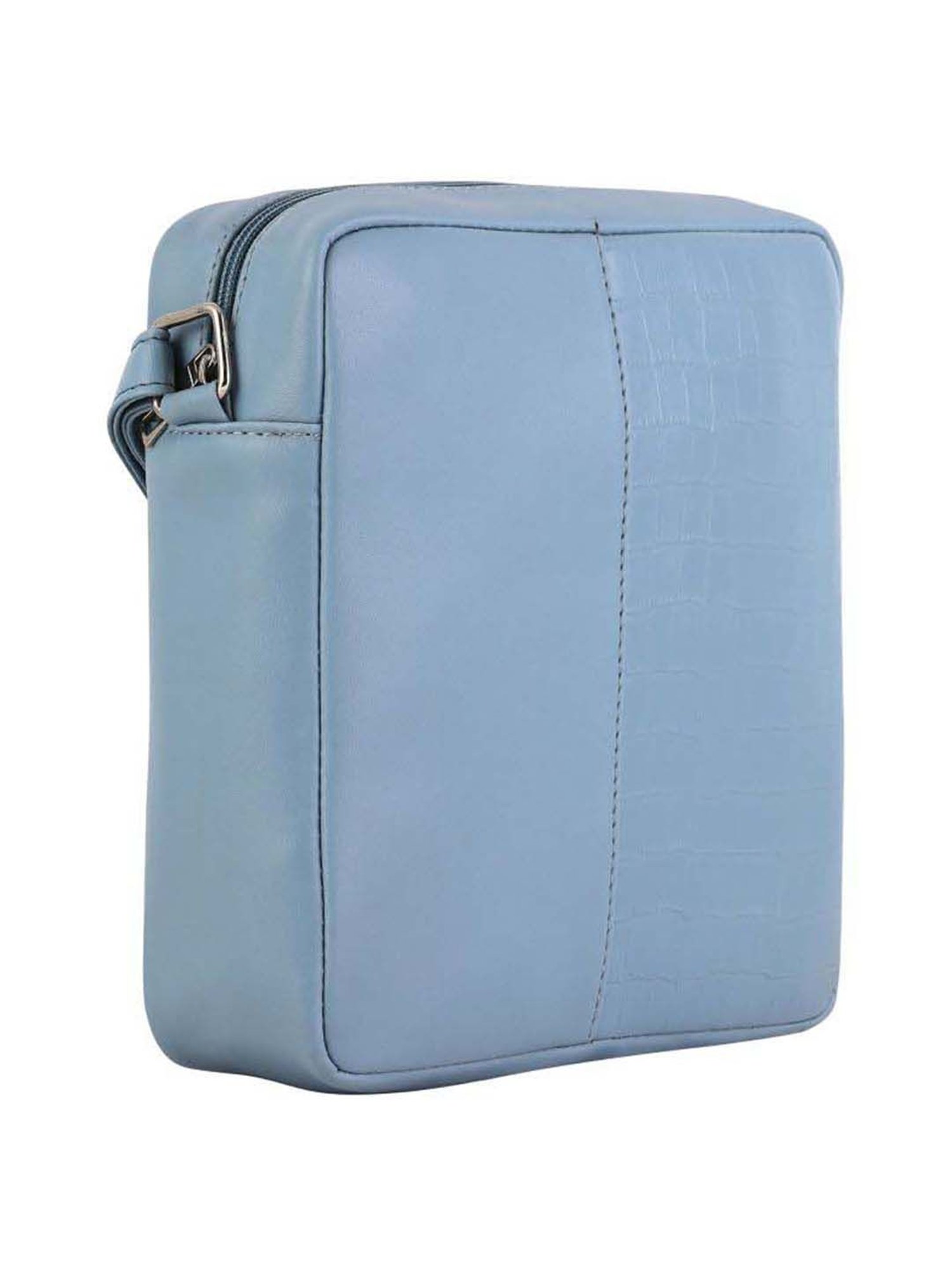 Toteteca Blue Textured Medium Sling Handbag