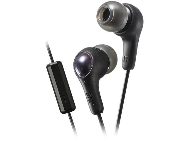 JVC HA-FX7M Gummy Plus In-Ear Headphone - Black - HAFX7MB