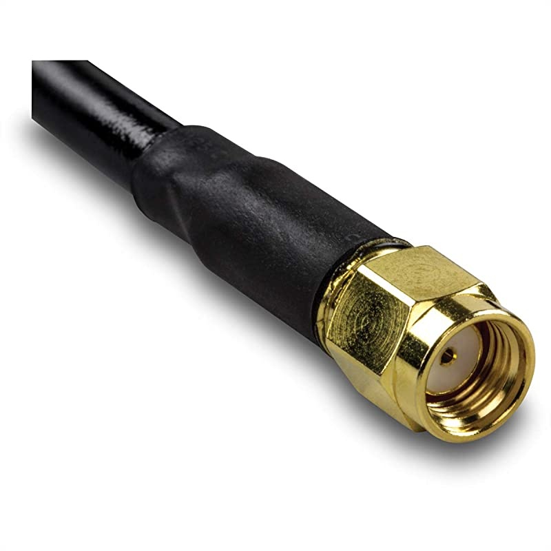 Low Loss RP-SMA Male to RP-SMA Female Antenna Cable, 6 m (19.6 ft.), 3.0 dB Max Signal Loss, TEW-L106 black