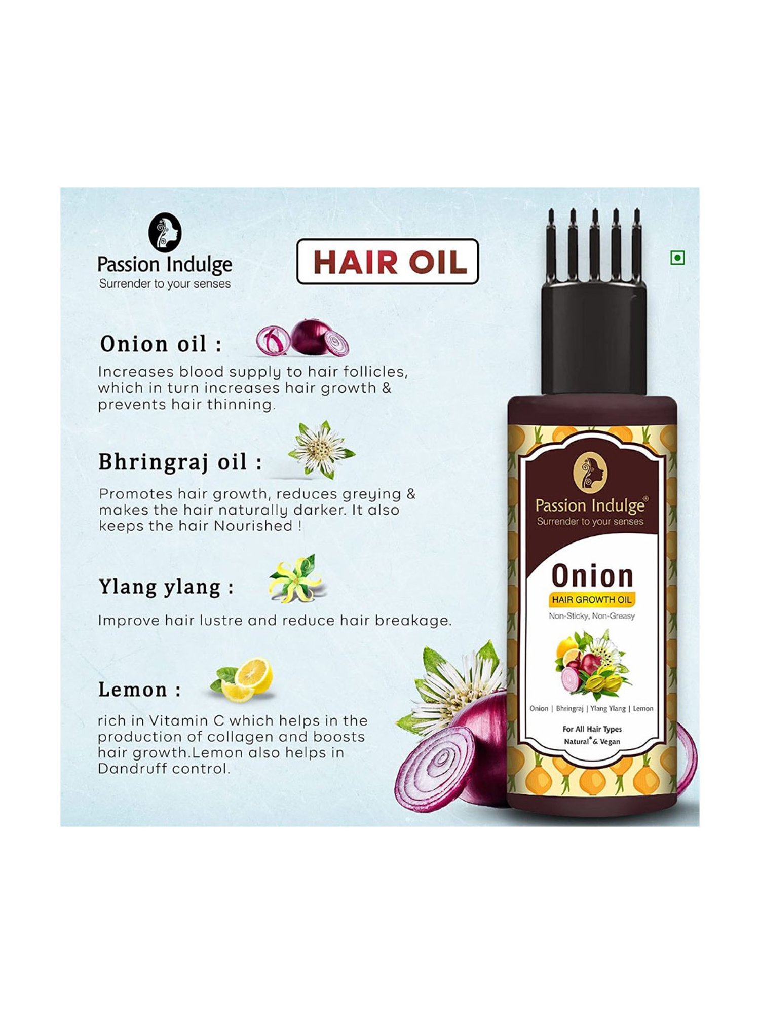 Passion Indulge Onion Hair Growth Oil - 100 ml