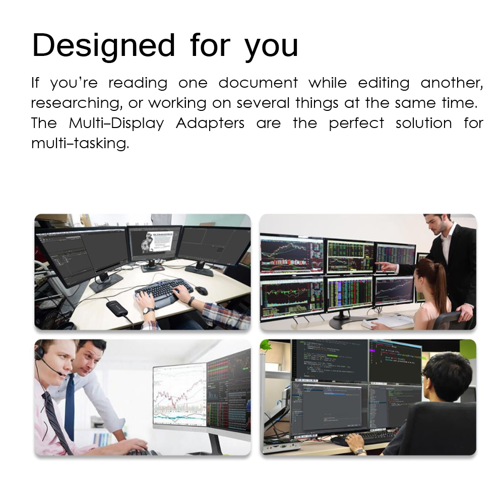 Wavlink USB-C to Dual 4k HDMI MST Adapter Splitter, Thunderbolt 3 Compatible, USB Type C to HDMI Multi Monitor Converter for Macbook, Macbook Pro, Macbook Air,iPad Pro ect (DP Alternate Mode Required)