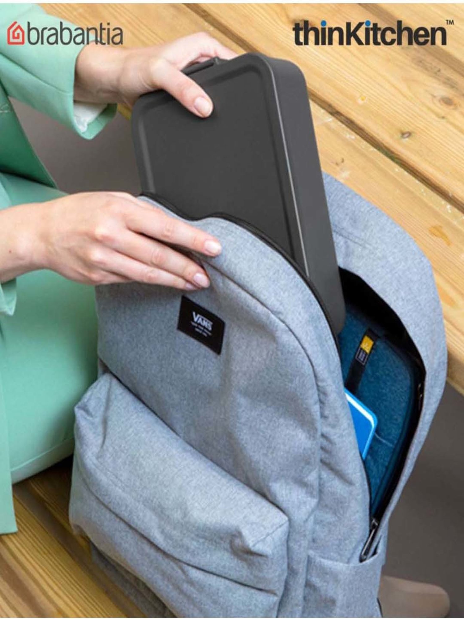 Brabantia Dark Grey Plastic Make & Take Large Lunch Box (2 L)