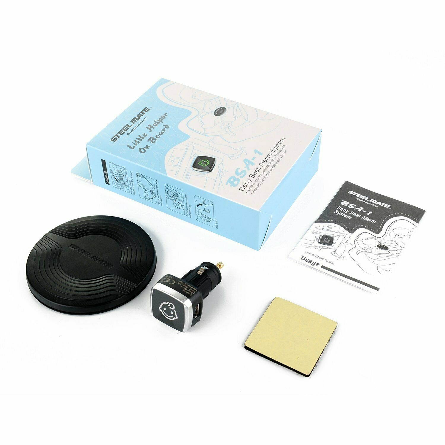 1 PCS   Car Baby Seat Sensor Pad Alarm System Warning Light Sound USB