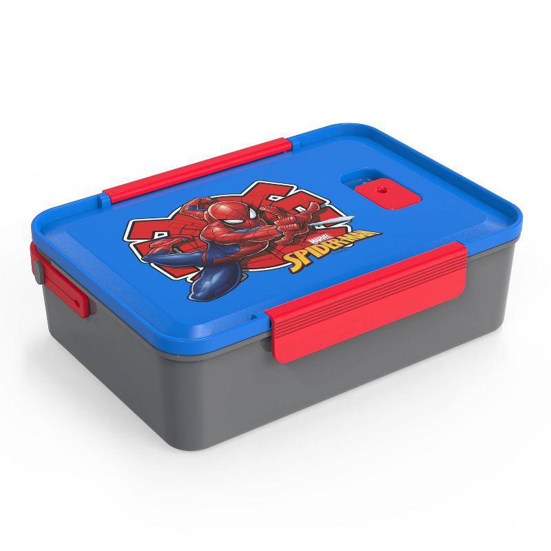 Marvel Spider-Man 50oz Plastic 3-Section Food Storage Container - Zak Designs