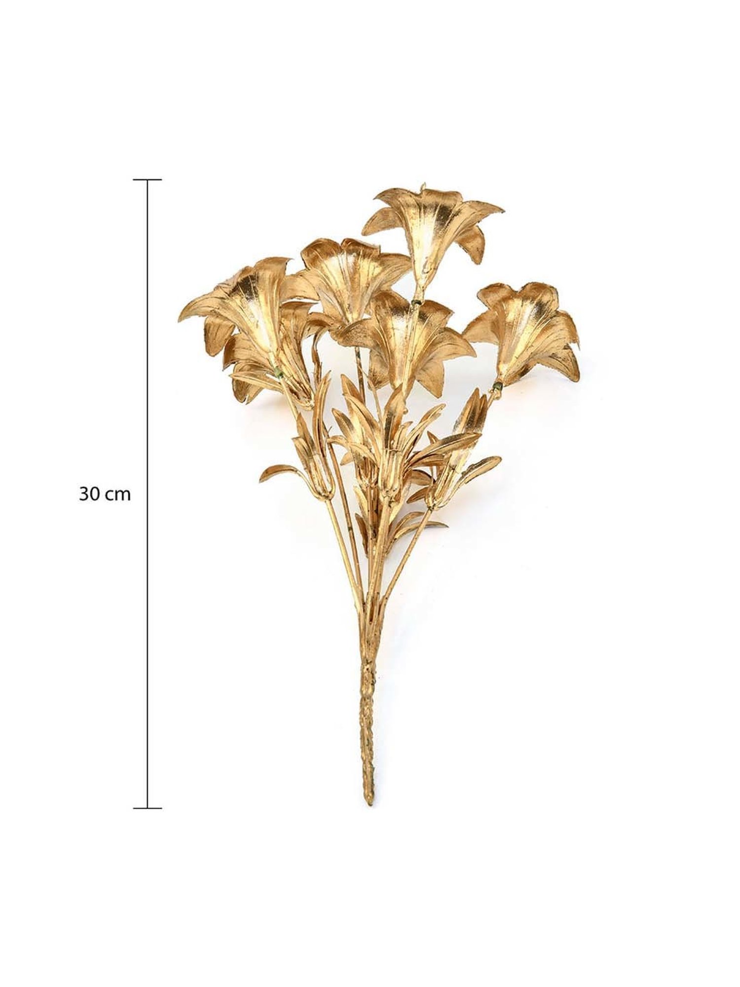 @Home Gold Plastic Trumpet Artificial Stick