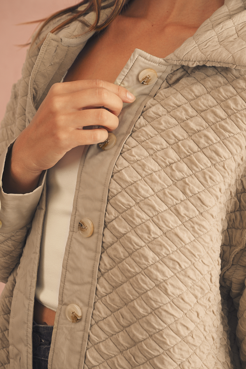 Brown Plaid Button Up Long Sleeve Flannel Shacket