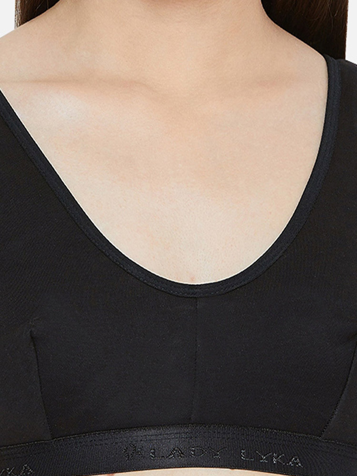 Lady Lyka Multicolor Non Wired Non Padded Sports Bra (Pack Of 2)