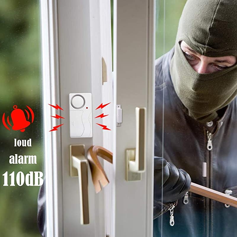 Wireless Door Alarm Anti-Theft Burglar Alert Window and Door Open Alarm Magnetic Sensor Pool Door Alarms for Kids Safety Home Security, 110 dB Loud, Door Alarm with Remote