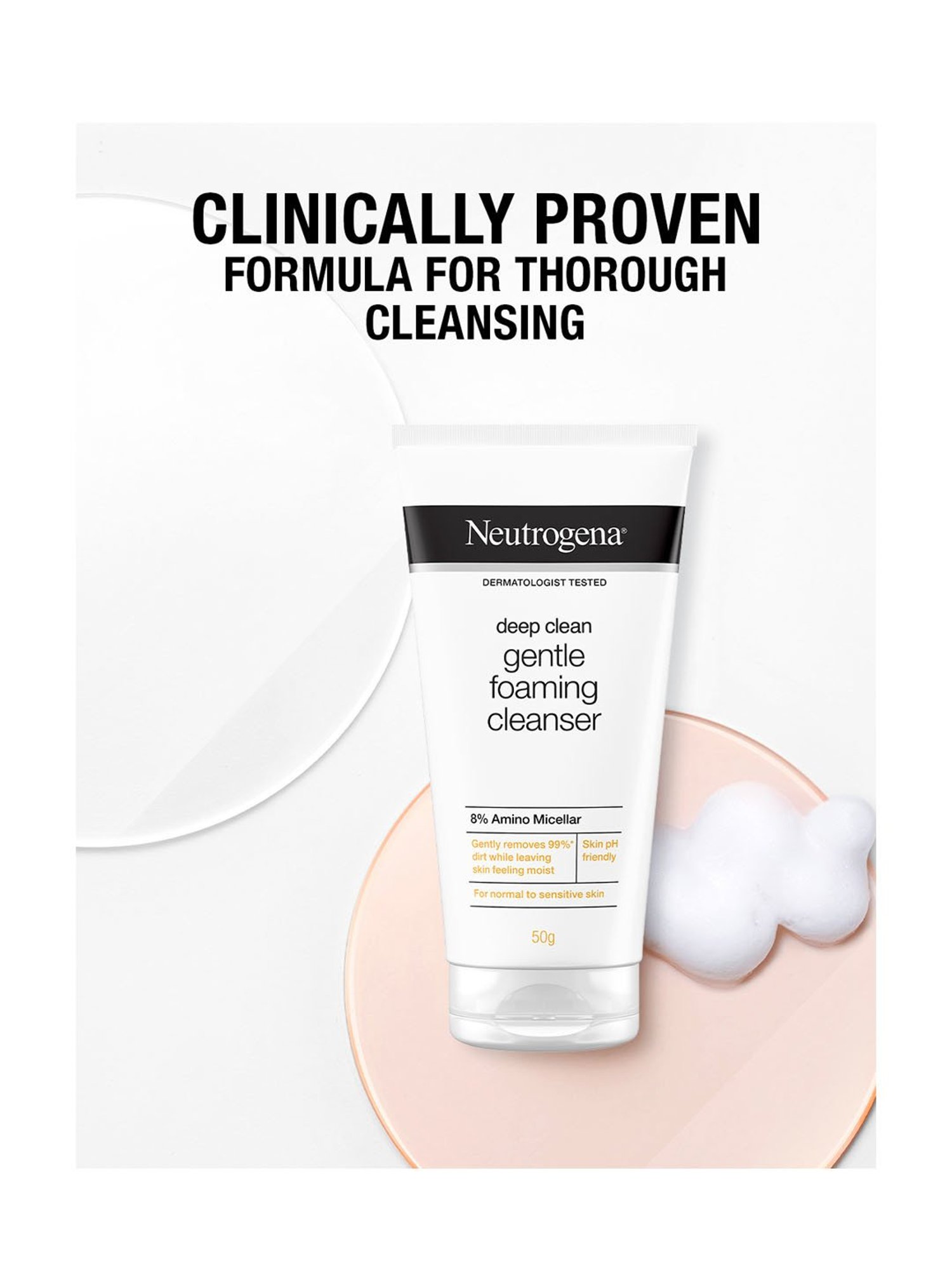 Neutrogena Deep Clean Gentle Foaming Cleanser - 50 gm