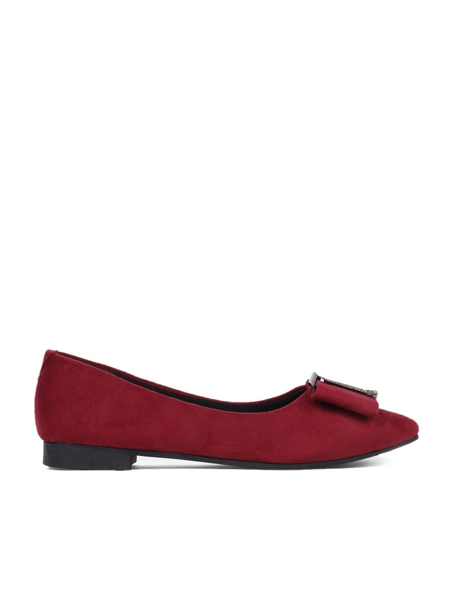 Elle Women's Maroon Flat Ballets