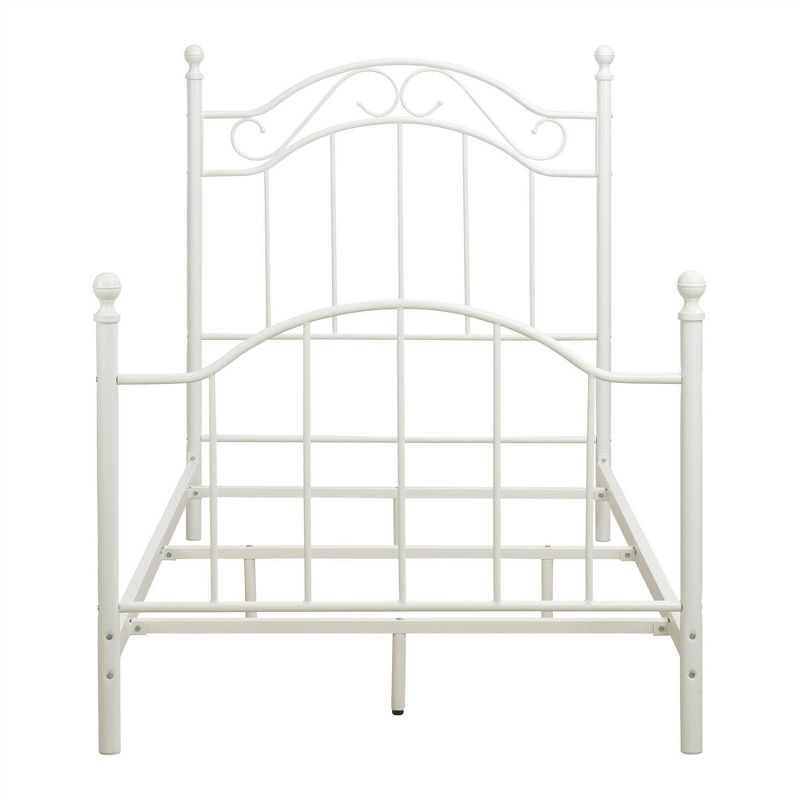 Twin Rozella Metal Bed White - Dorel Living