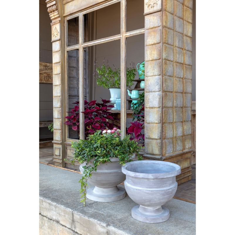 Park Hill Collection Metal Prairie House Planters Set of 2