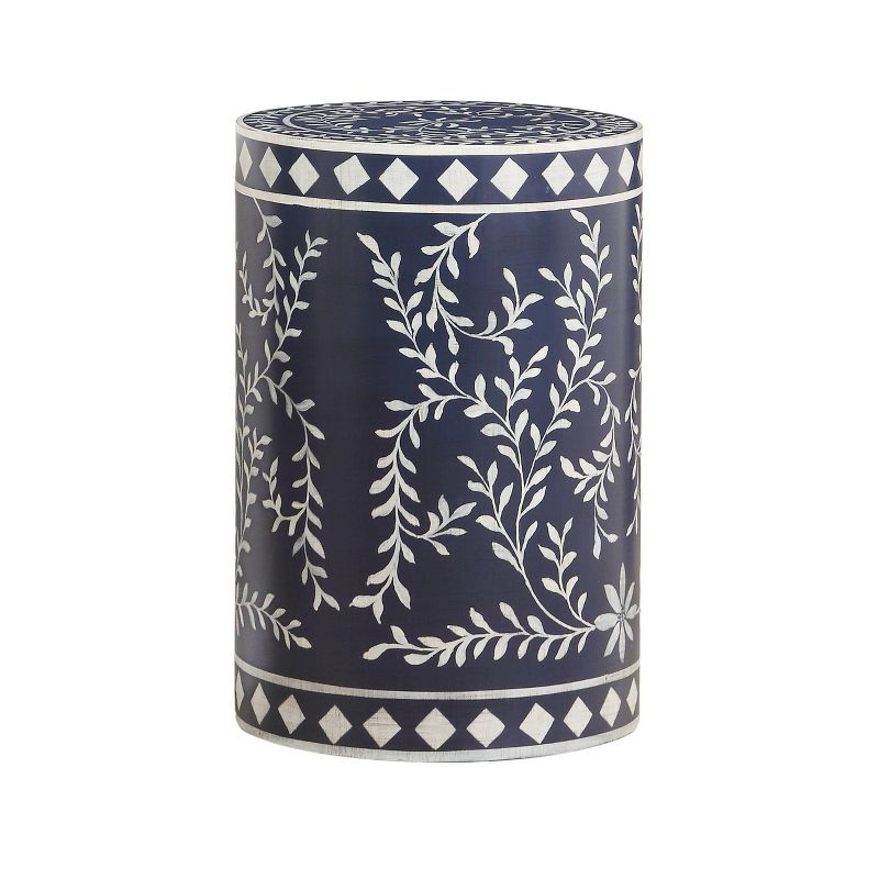 Le Havre Round Accent Table Blue - Treasure Trove Accents