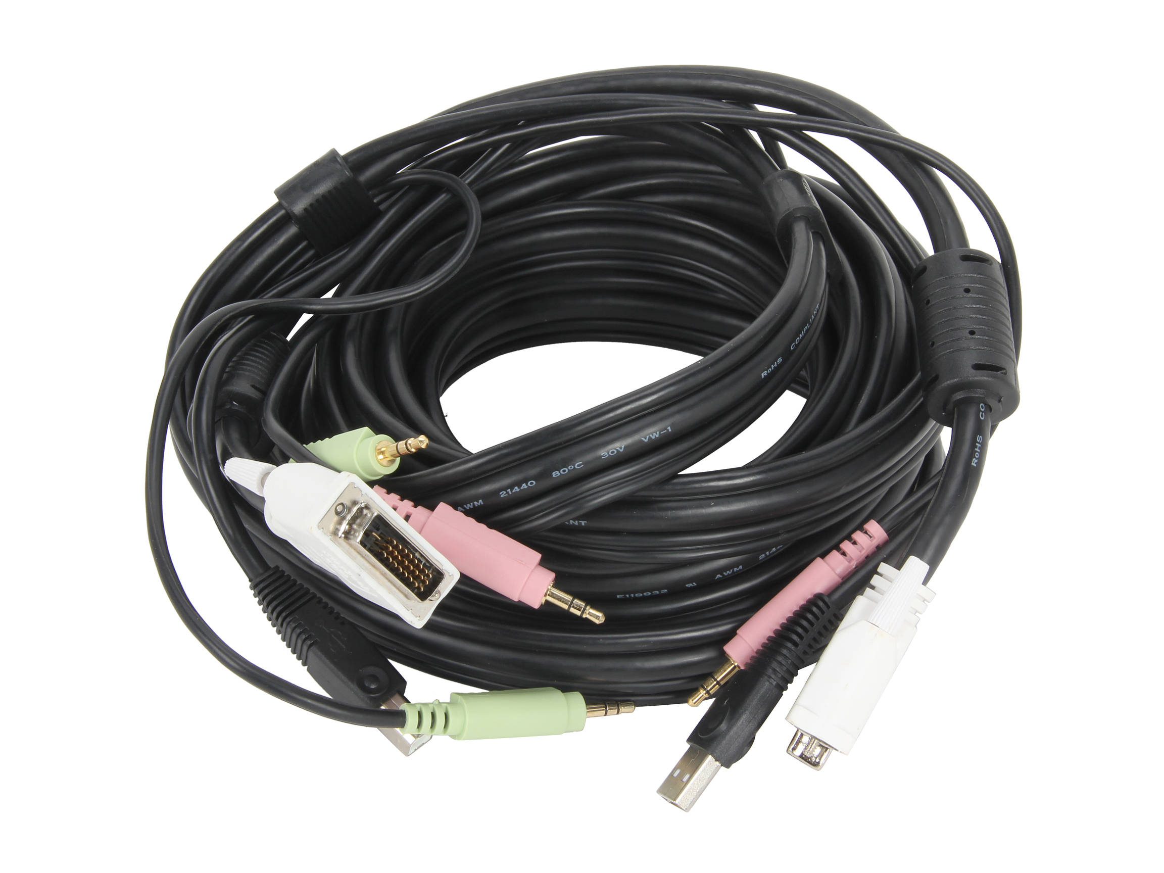 StarTech.com 6 ft. KVM Cable for DVI and USB KVM Switches with Audio & Microphone