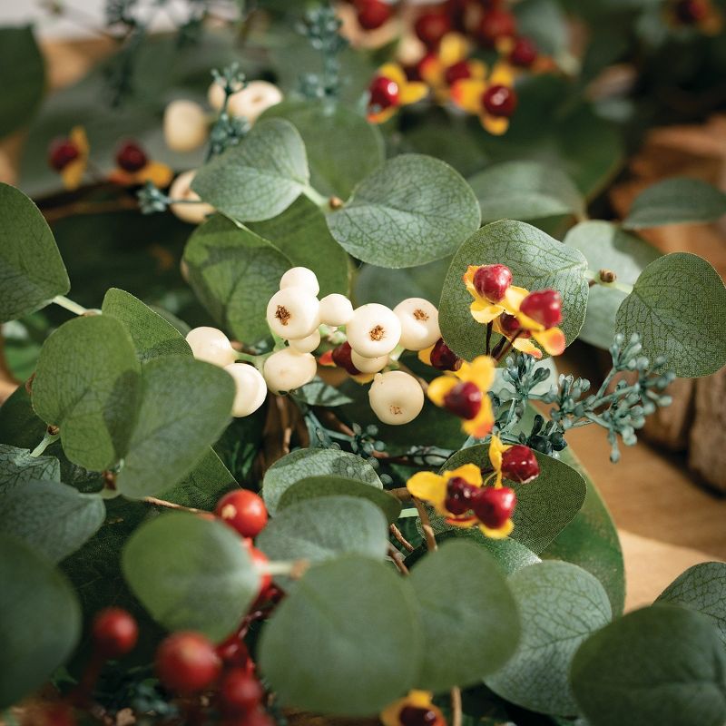 Sullivans 5' Eucalyptus & Berry Artificial Garland 60"L Green