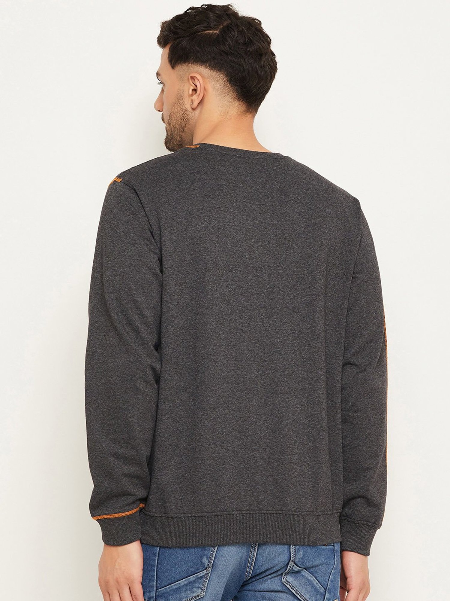 Forca Black Regular Fit Printed Sweatshirt