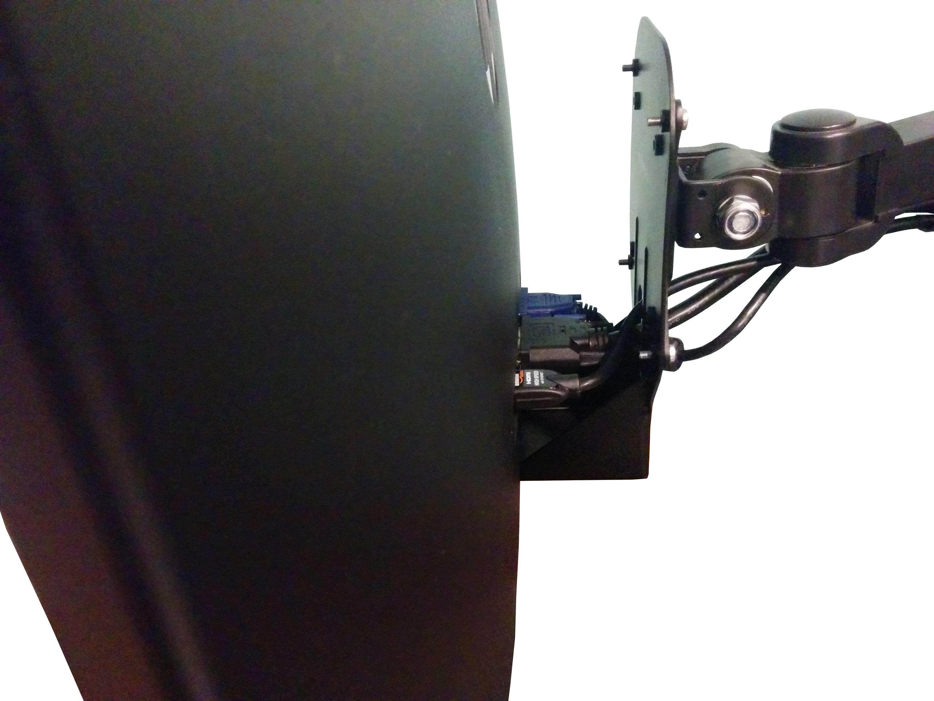 High Stability VESA Mount Adapter Bracket for HP Pavilion 25xi, 25bw, 25vx, 27xi, 27bw, 27vx (V2) | Includes Patent Pending Stabilizer | by HumanCentric