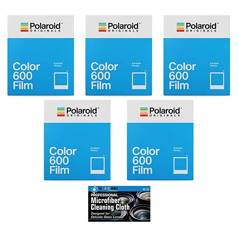 Instant Color Film for Polaroid 600 and Polaroid Originals OneStep Cameras - 5 Pack