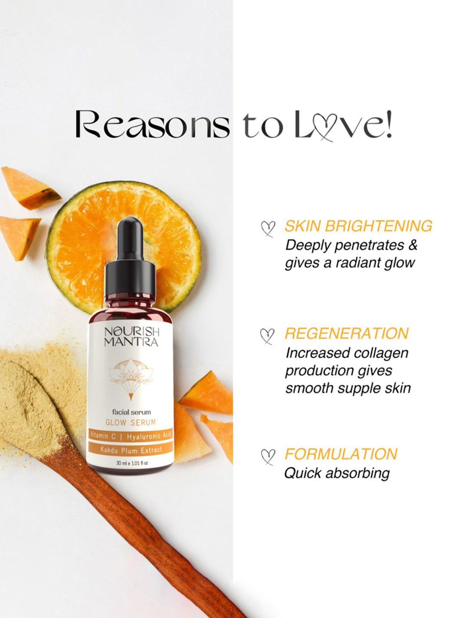 Khadi Essentials 20% Vitamin C Face Serum with Grapefruit for Toned & Bright Skin - 30 ml