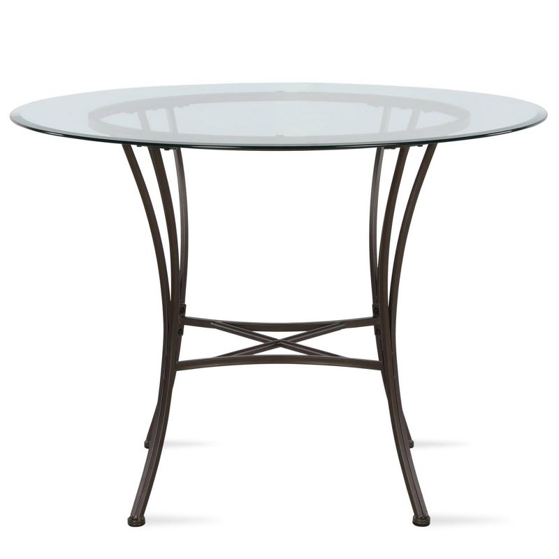 5pc Webb Glass Top Dining Set Bronze - Dorel Living