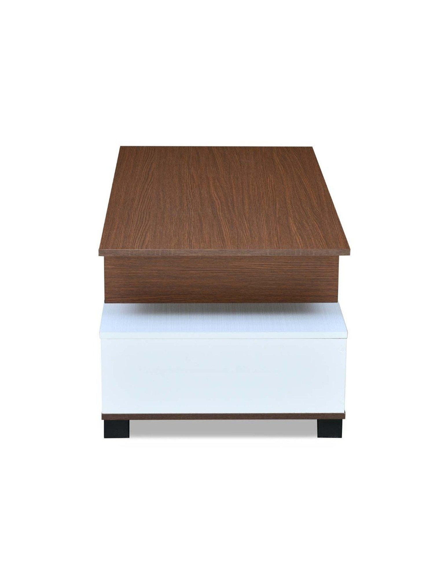 Nilkamal Denzel Brown Engineered Wood Coffee Table with 1 Drawer & 1 Open Shelf