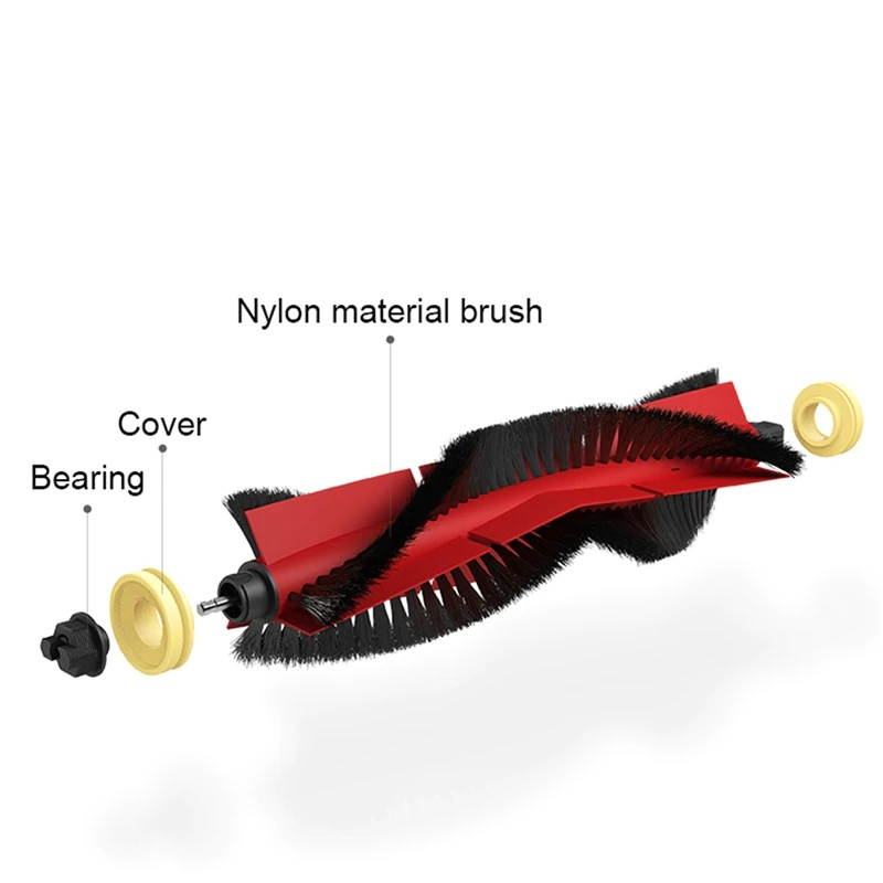 2xDetachable Main Brush+6xOrange 6-Arm Side Brush+2xCleaning Brush for Xiaomi / Roborock S50 S51 S55 S5 S6 Robot Vacuum Cleaner