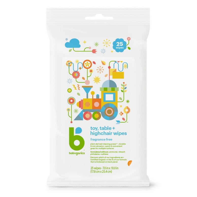 Babyganics Toy And Table Wipes - 25ct