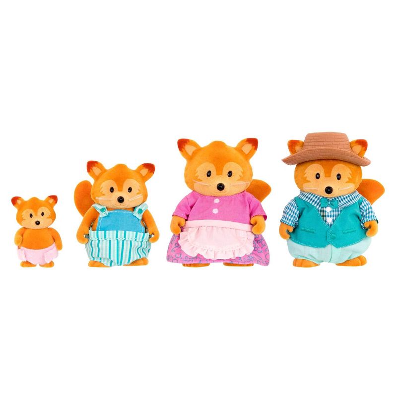 Li'l Woodzeez Miniature Animal Figurine Set - Tippytail Fox Family