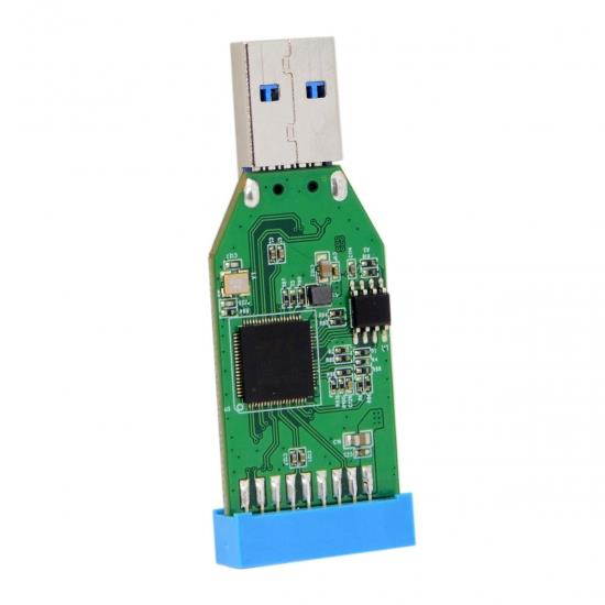CY Single Port USB 3.0 A Type Male to Motherboard 20pin Header Female Hub Adapter