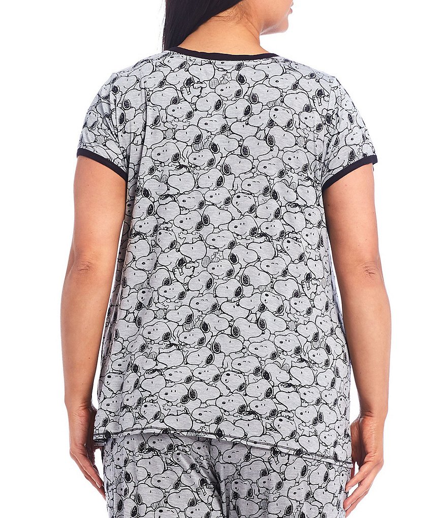 Peanuts Plus Snoopy Print Knit Coordinating Sleep Tee