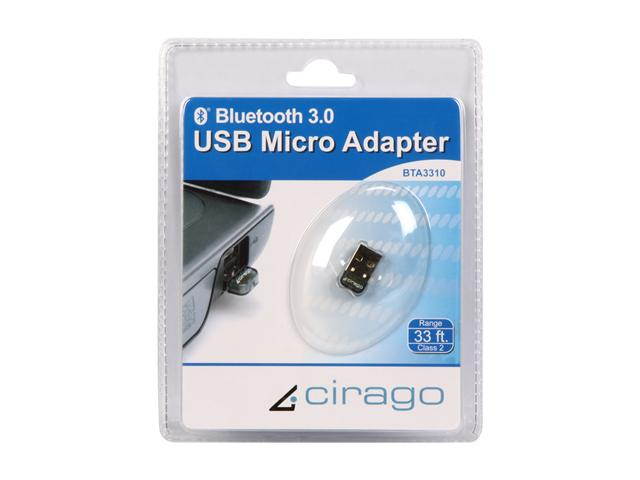 cirago BTA3310 USB 2.0 Micro Bluetooth 3.0 EDR Adapter
