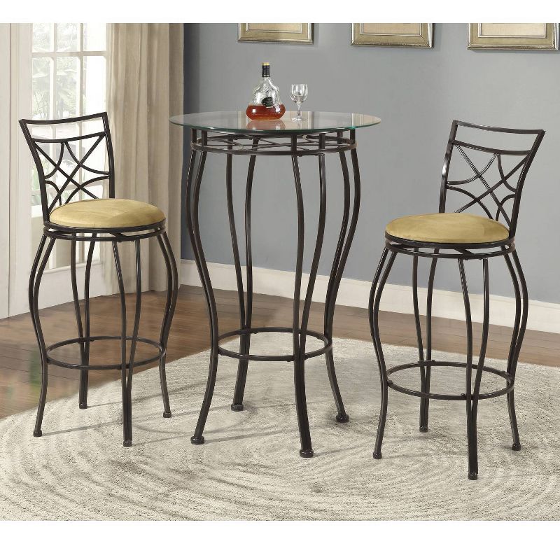 5pc Coya Rustic Bar Height Dining Set Natural - HOMES: Inside + Out
