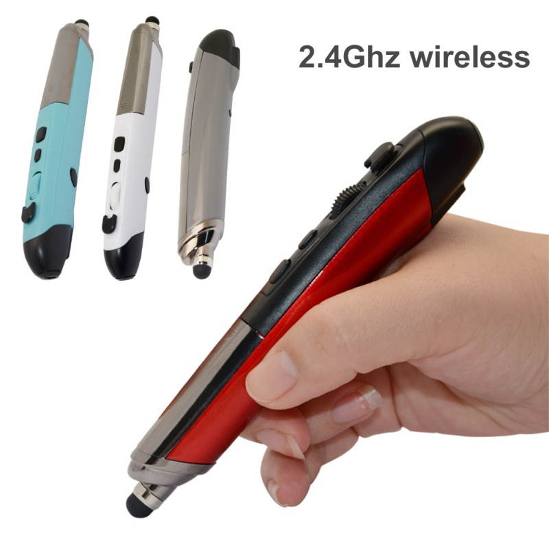 Portable 2.4GHz Laser PPT Presenter Remote Control Wireless Touch Pen Mouse