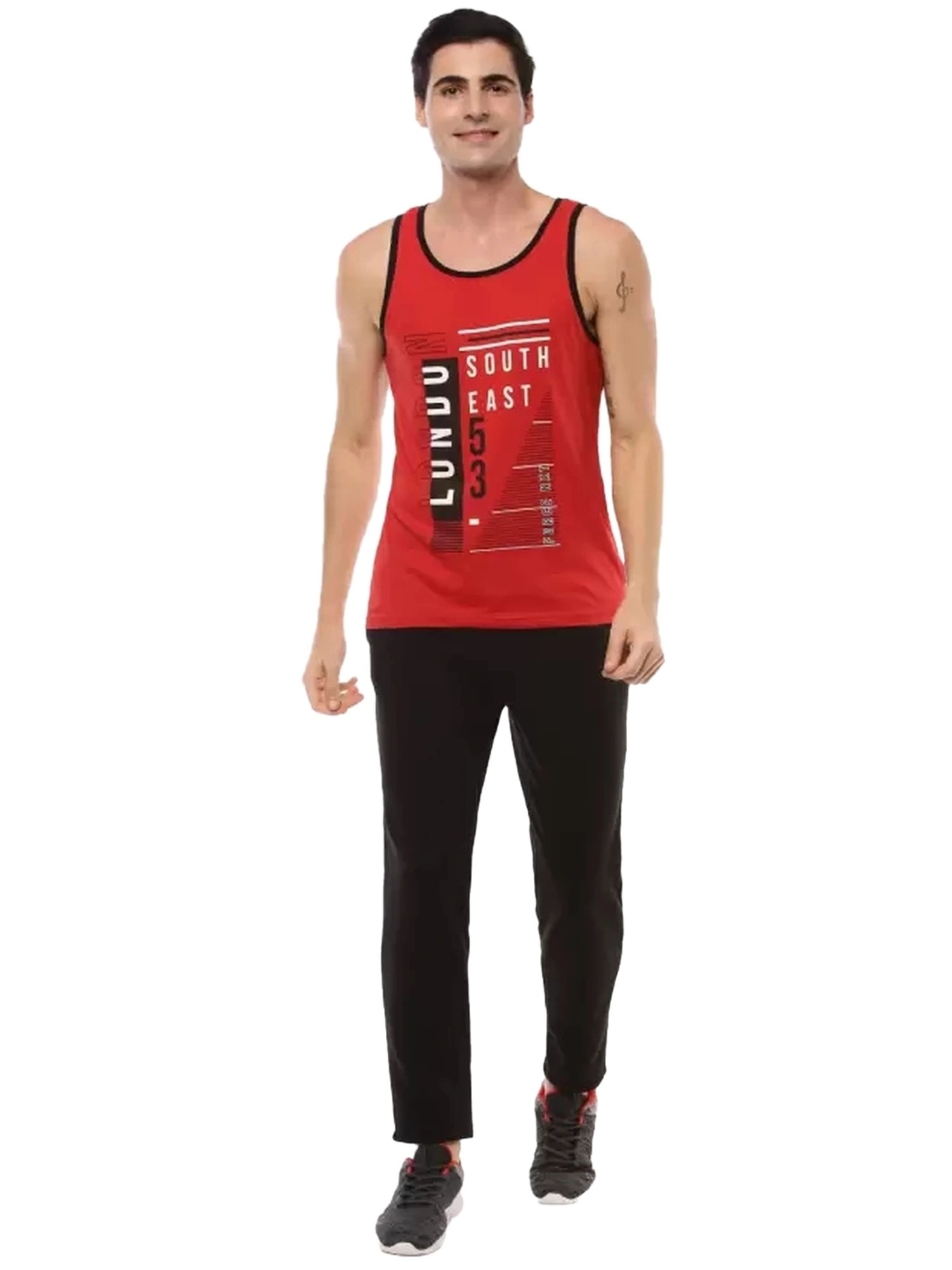 Force NXT Multicolored Cotton Regular Fit Printed Vest - Pack Of 3