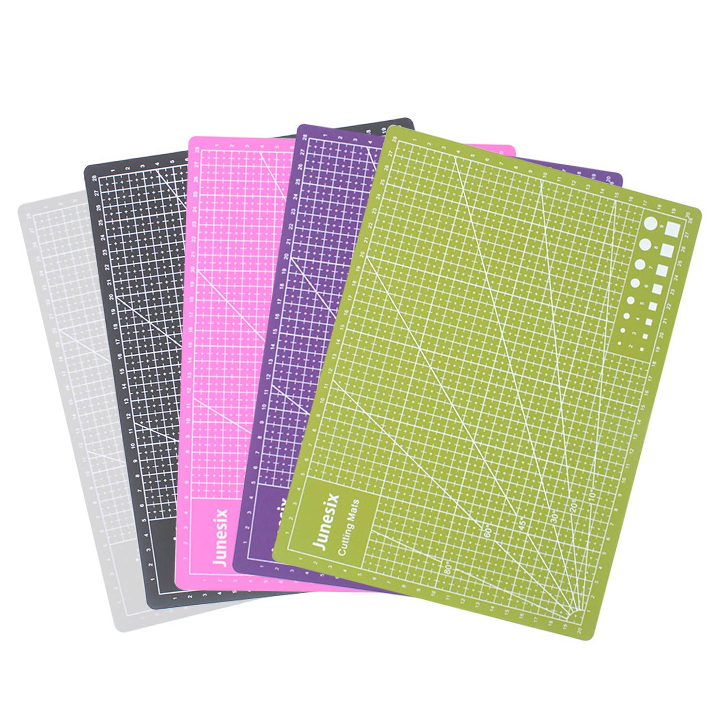 30 * 22cm Self Healing Cutting Mat Double-sided A4 Non-slip PVC Cutting Mat Board with Grid Lines Angles Design Art Supply for Scrapbooking Arts & Crafts Projects