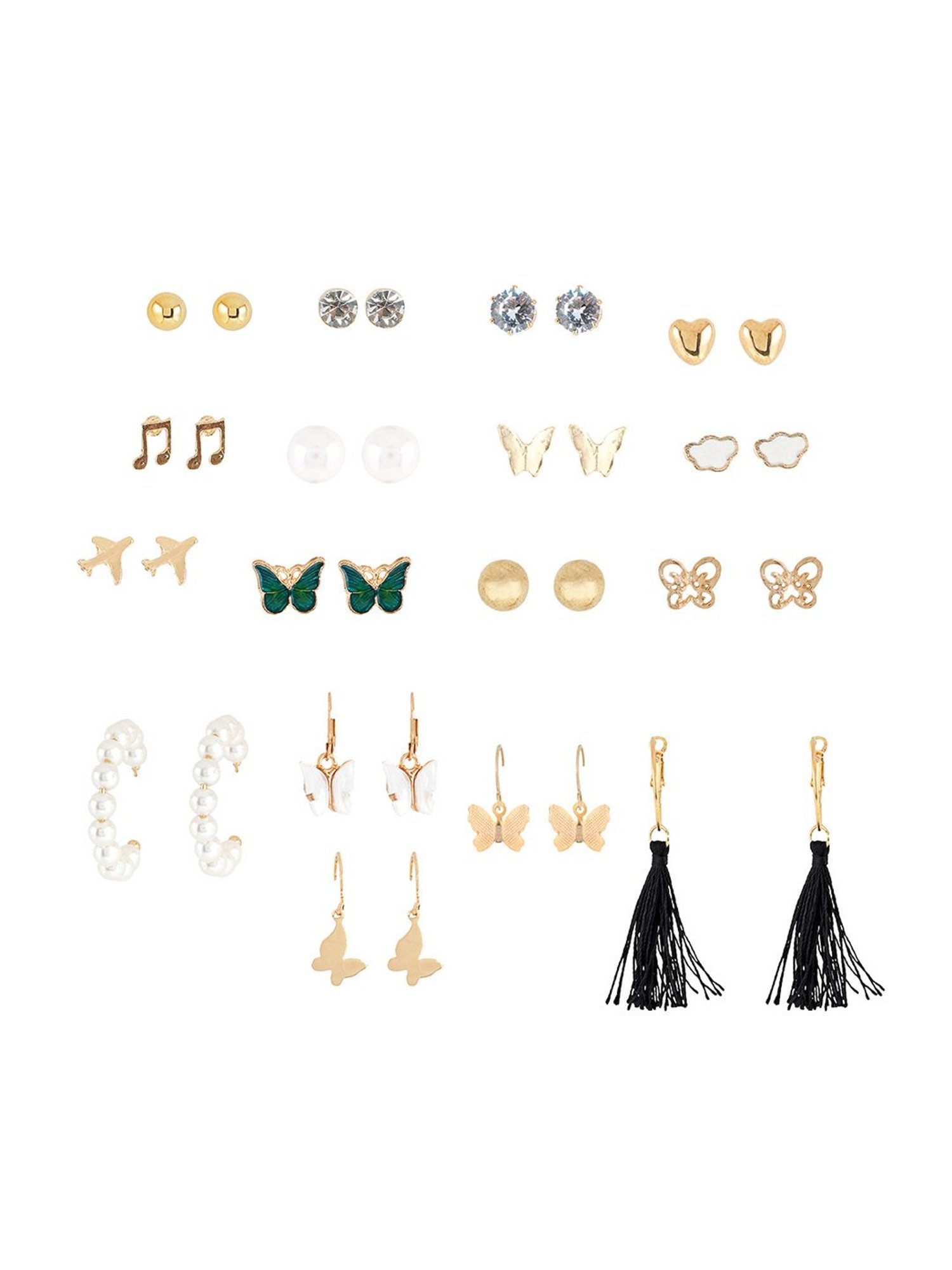 OOMPH Jewellery Yellow Enamel Floral Jhumki