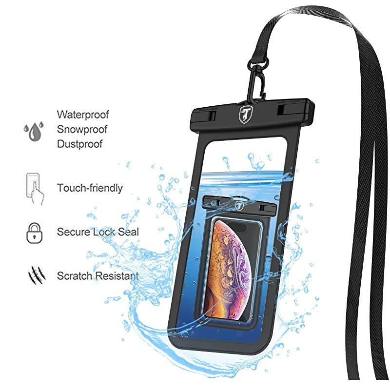 Waterproof Phone Pouch For iPhone 11 Pro Max 11 XS XR Samsung Galaxy Note 20 Ultra 10+ 9 A01 A10E A11 A20 A21 A30 A51 A71 5G J3 J7 S20+ S10 S9 2Pack Waterproof Case Cellphone Dry Bag Lanyard