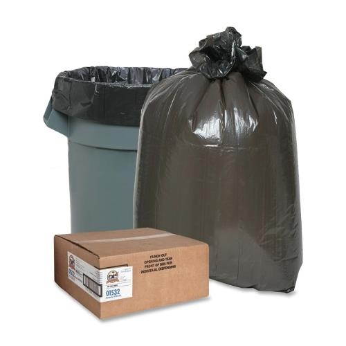 Genuine Joe Heavy-Duty Trash Bags 1.5 Mil 20-30 Gallon 100/CT Black 01532