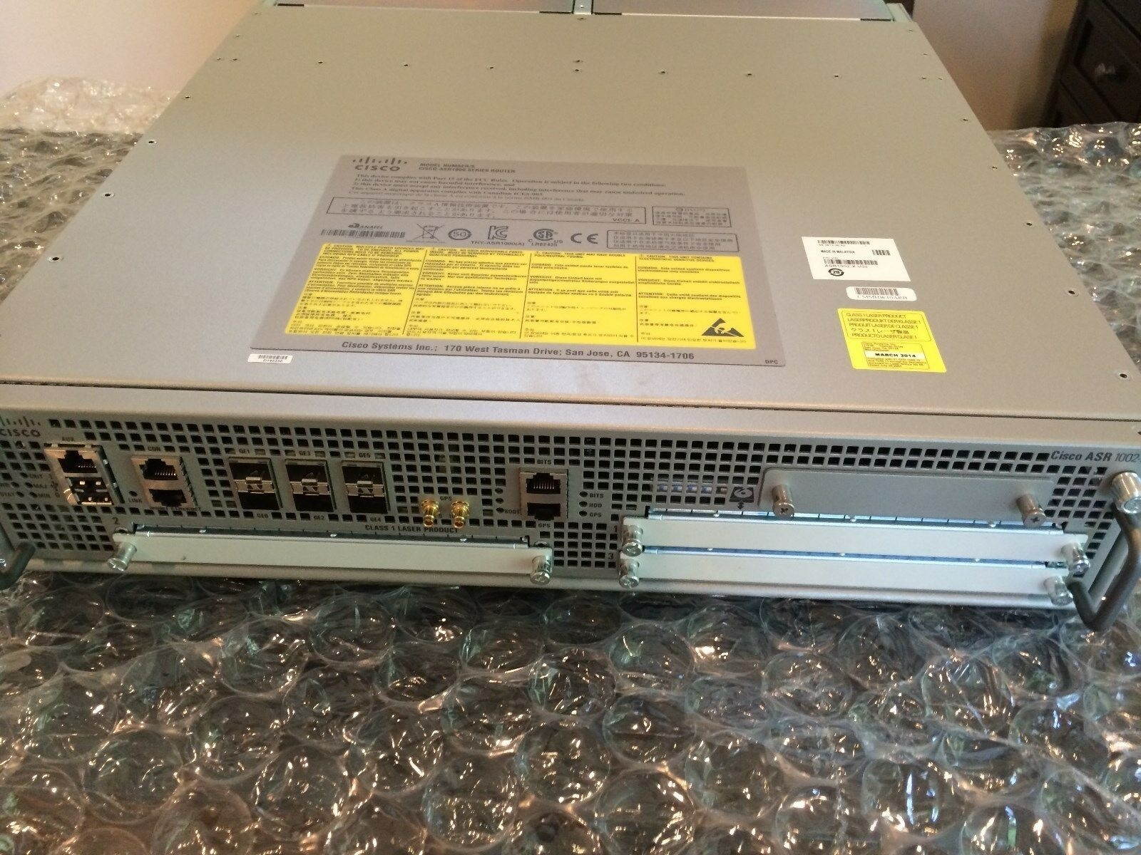 Cisco ASR1002-X ASR1002X-5G-SECK9 6GE 4GB DRAM 2 ASR1002-PWR-AC 5G VPN+FW Bundle