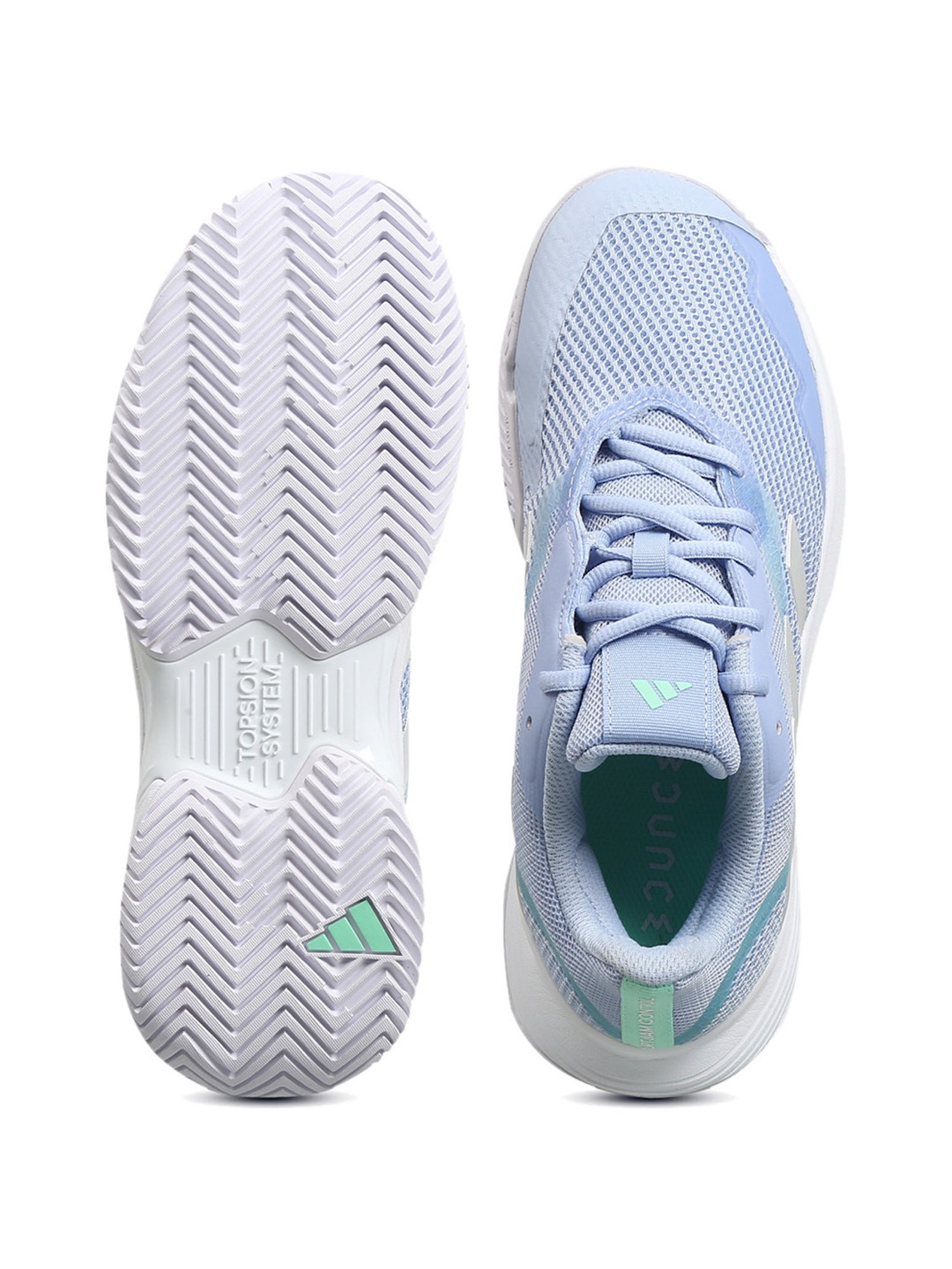 Adidas Women's CourtJam Control W Blue Tennis Shoes