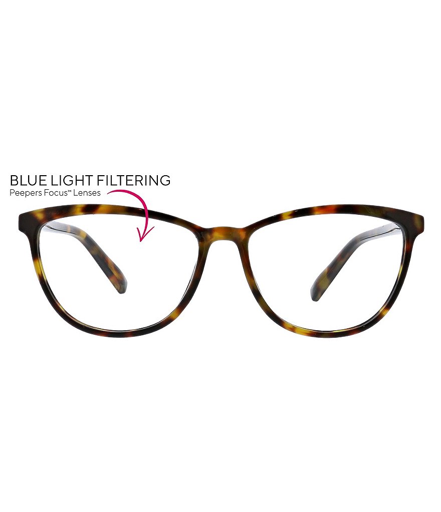 Peepers Bengal Square Blue Light Reader Glasses