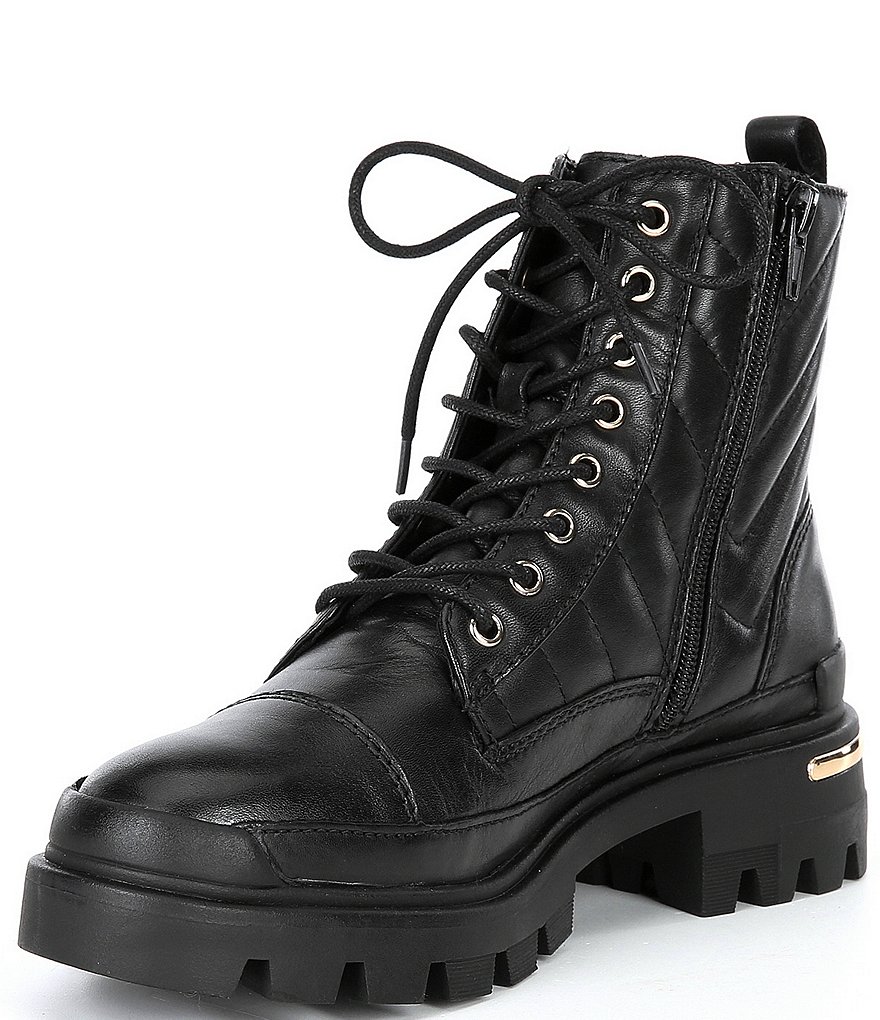 bionica Denali 2 Collection Derinda Waterproof Leather Block Heel Lug Sole Combat Booties