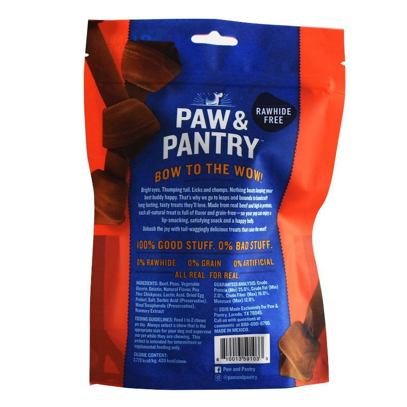 Paw & Pantry Large Beef Bones Dog Treats - 2pk
