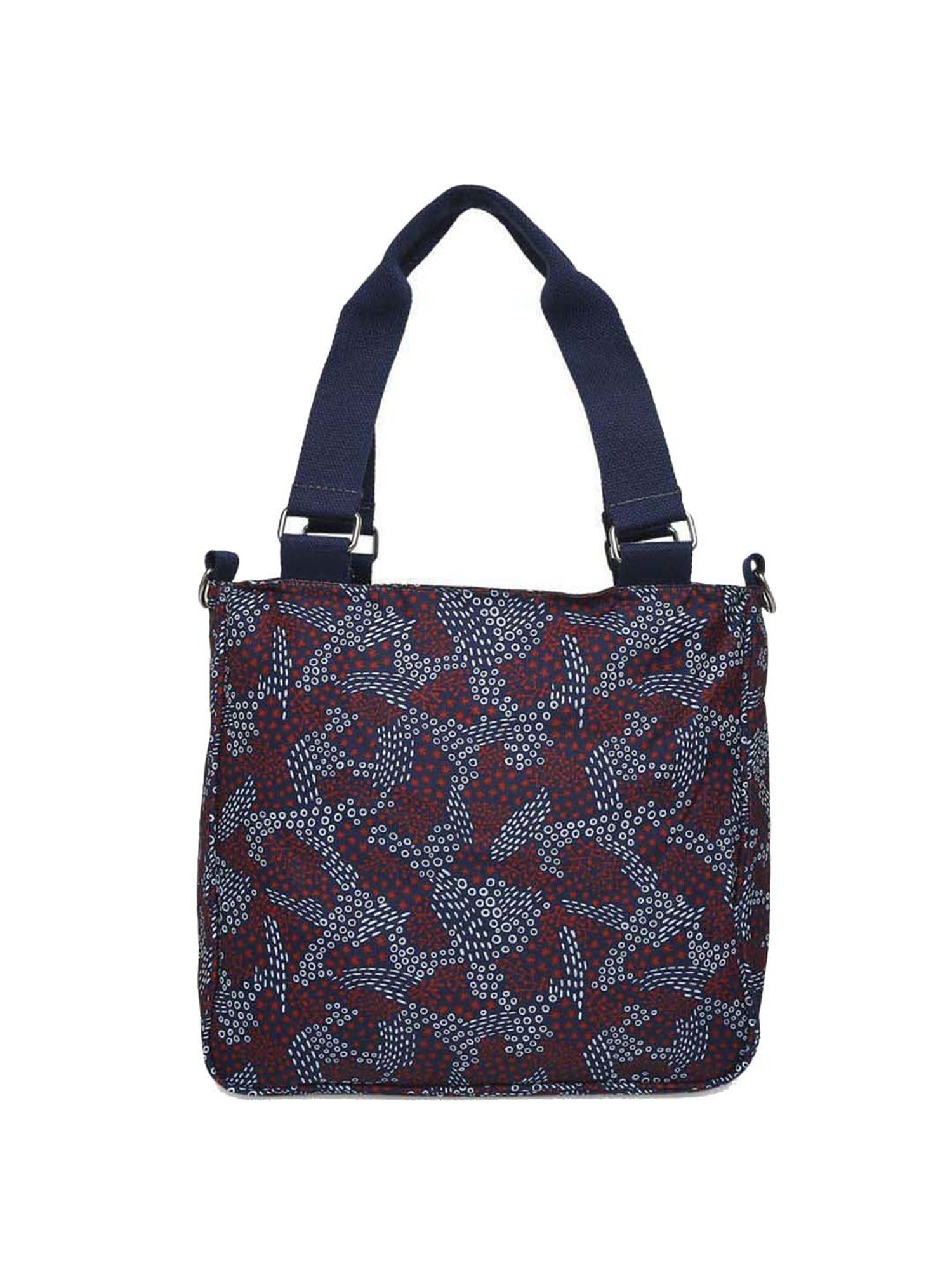 Baomi Blue & Red Printed Medium Shoulder Bag