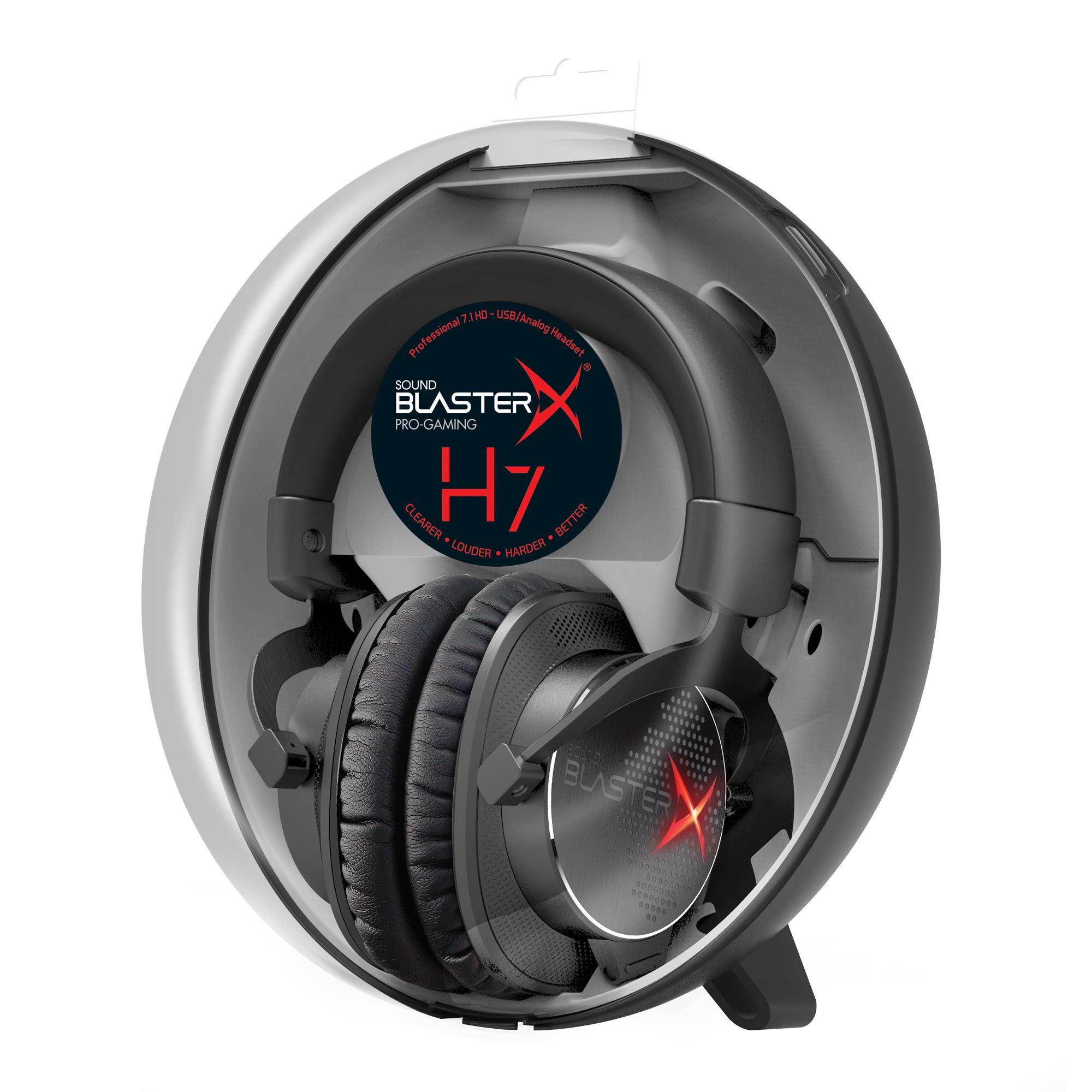 Creative Labs Sound BlasterX H7 Gaming Headset 3.5mm Circumaural Black