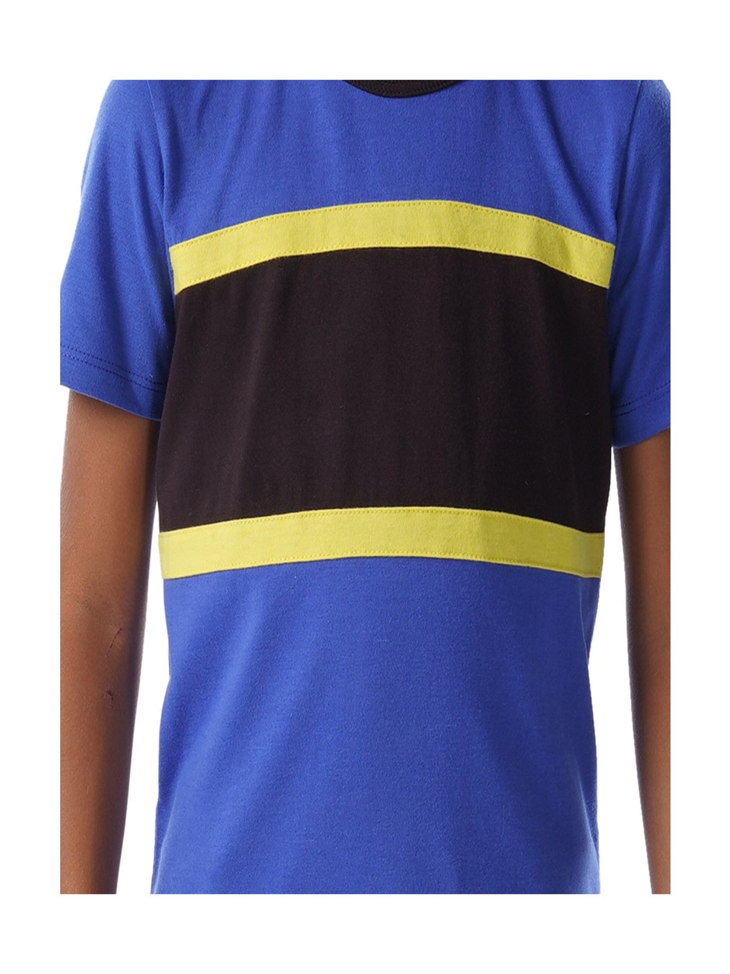 Cherry Crumble By Nitt Hyman Boys Blue Striped T-Shirt