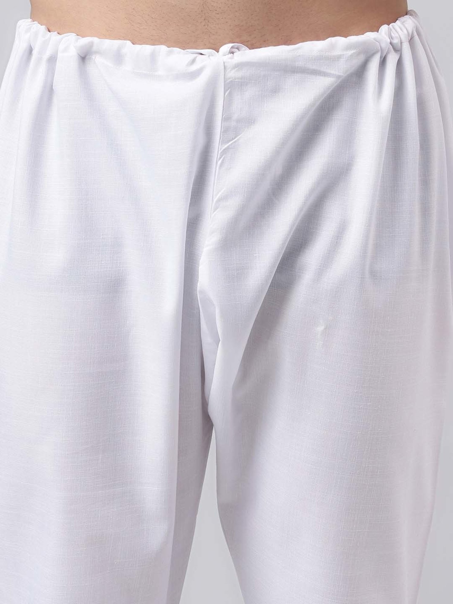 Hangup Maroon & White Regular Fit Embroidered Kurta & Pyjamas Set