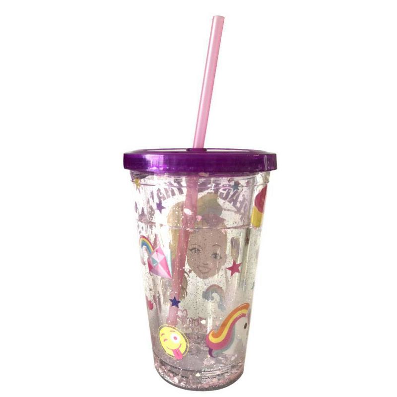 JoJo Siwa 14oz Plastic Snow Globe Tumbler - Silver Buffalo