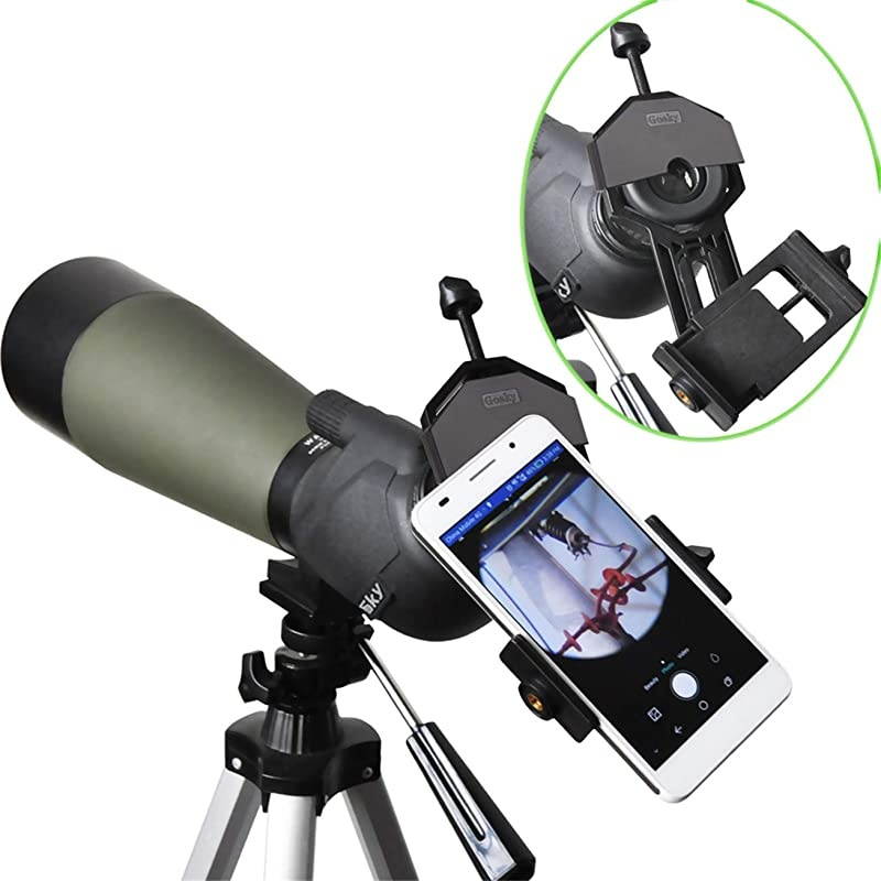 Universal Cell Phone Adapter Mount - Compatible Binocular Monocular Spotting Scope Telescope Microscope-Fits almost all Smartphone on the Market -Record The Nature The World